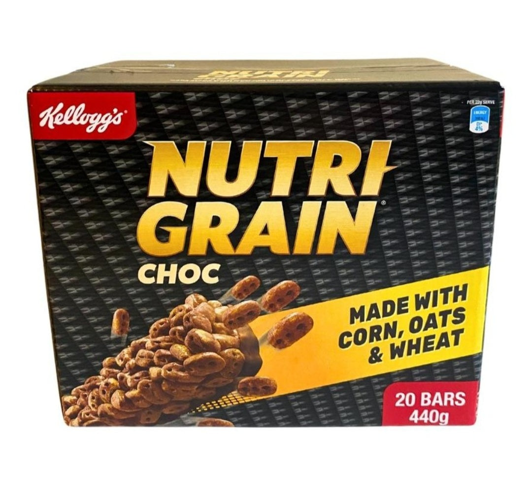 Kelloggs Nutri-Grain Chocolate Bar 20x 22g