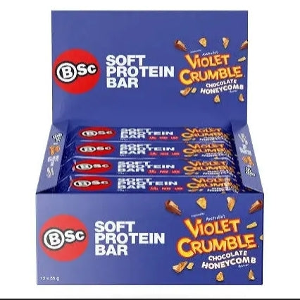 BSC Violet Crumble Soft Protein Bar 12x 55g