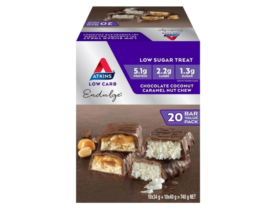 Atkins Endulge Choc Coconut/ Caramel Nut 20 Bars 740g