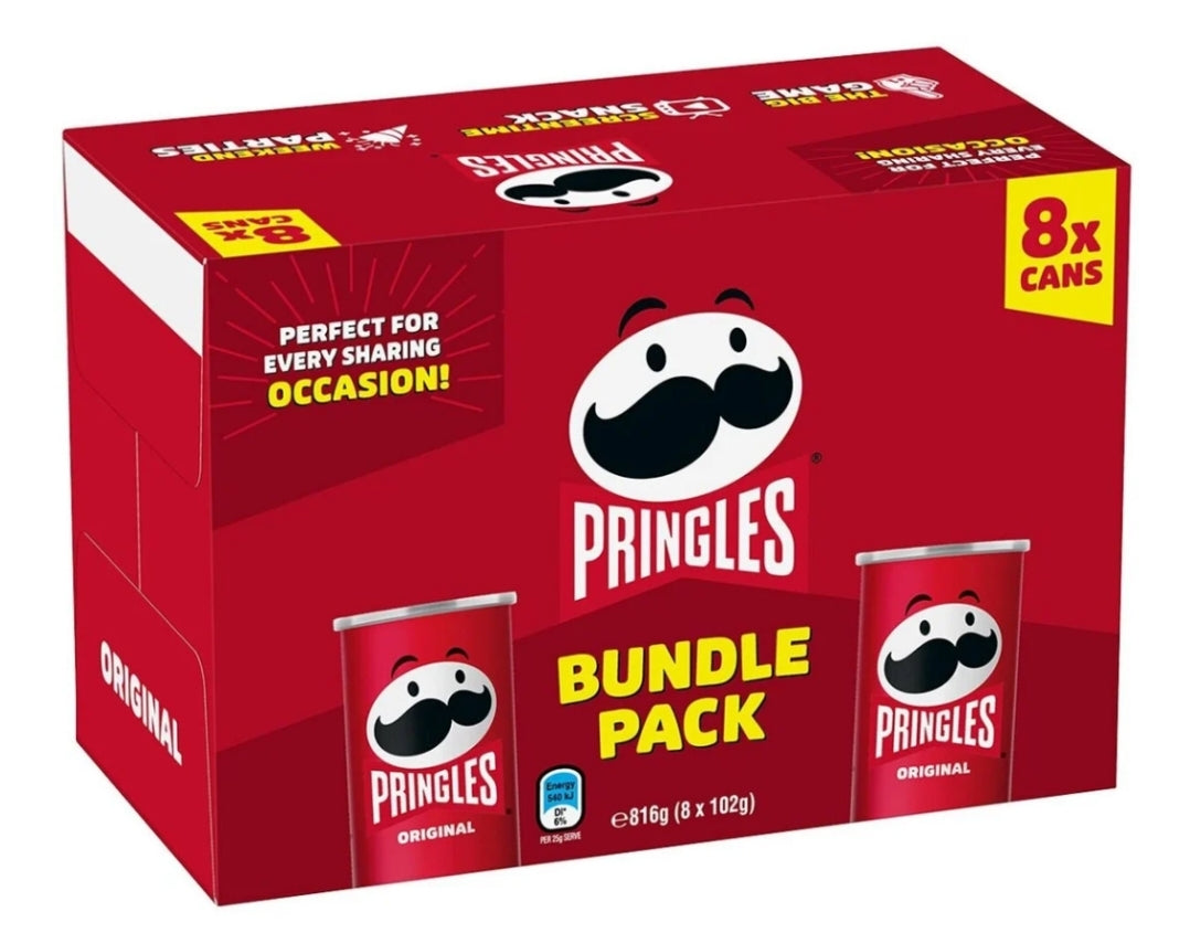 Pringles Potato Chips
Bundle Pack
Original 8x 102g