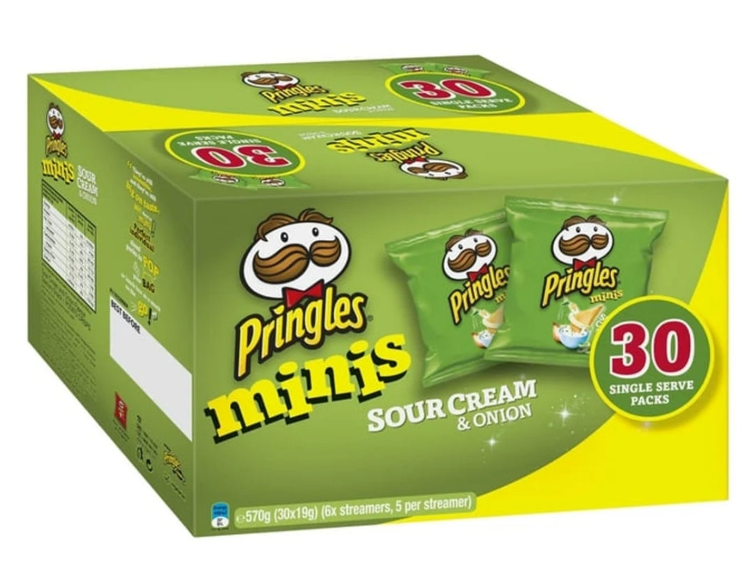 Pringles Minis Sour Cream & Chives Potato Chips 30x 19g