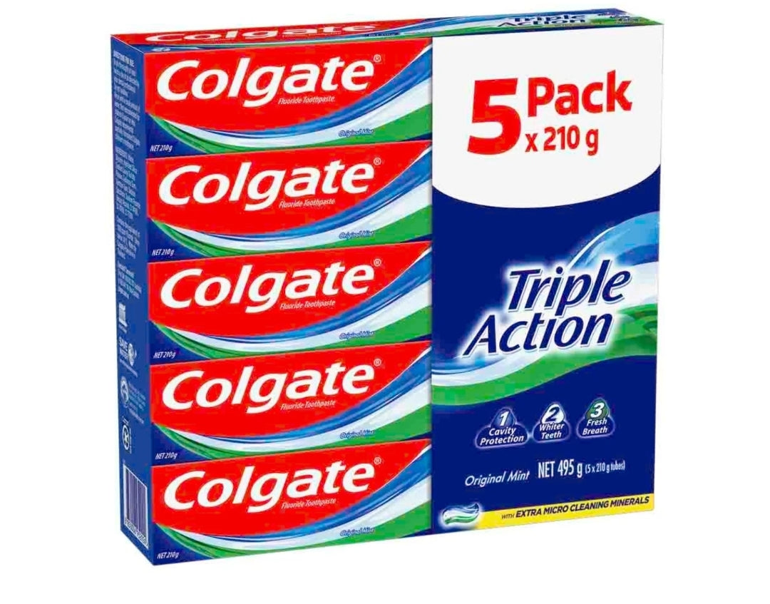 Colgate Triple Action Toothpaste 5x 210g