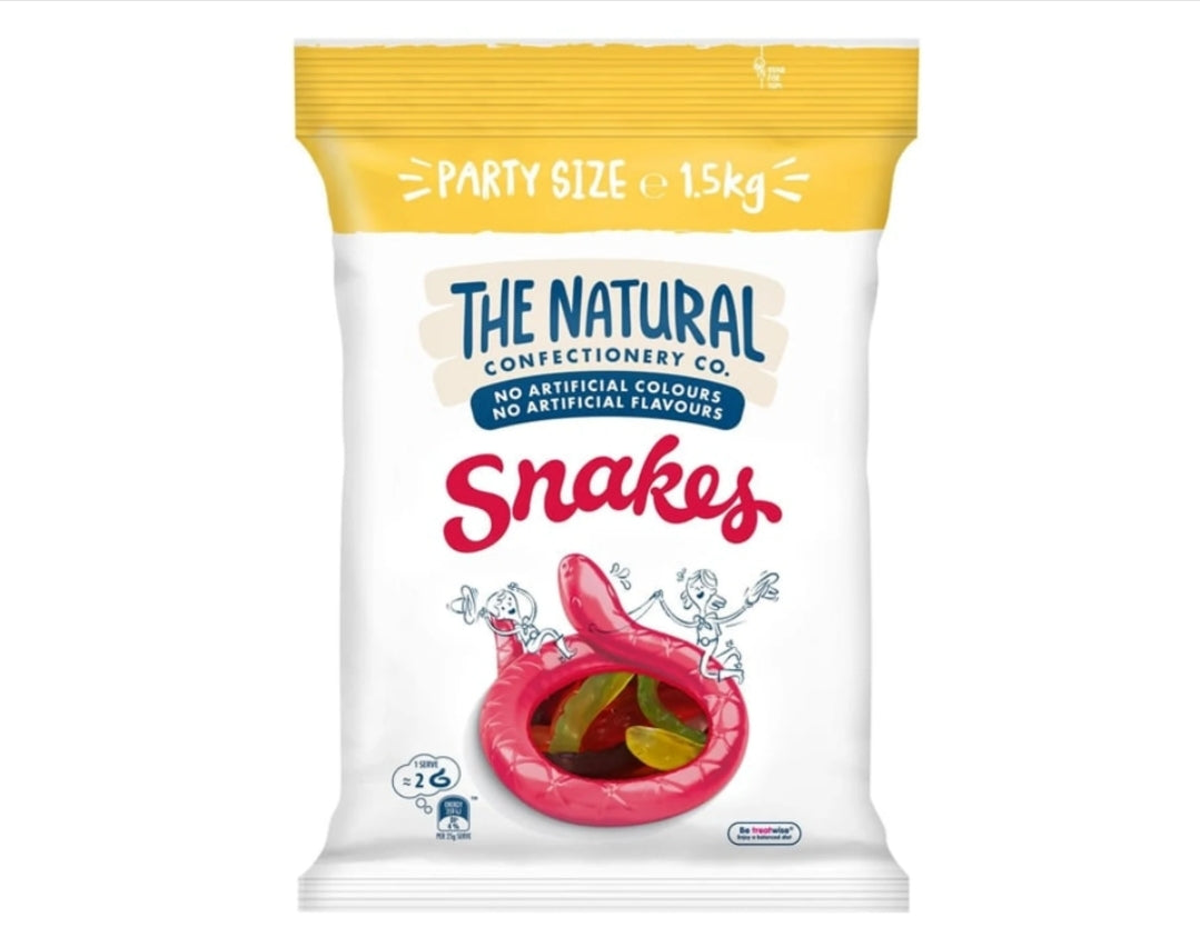 The Natural Confectionery Co Snakes Gummy 1.5Kg