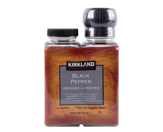 Kirkland Signature Black Pepper Grinder with refill 357g