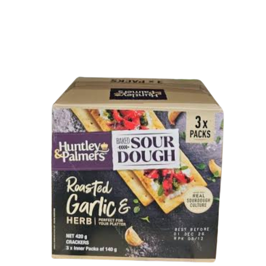 Huntley & Palmers Roasted Garlic & Herb Crackers 560g