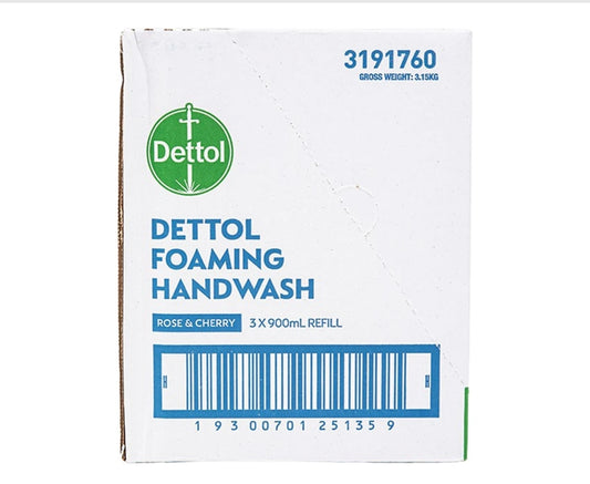 Dettol Foaming Hand Wash Refill 3x 900ml