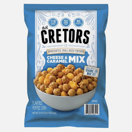 G H Cretors Cheese and Caramel Popcorn 737g
