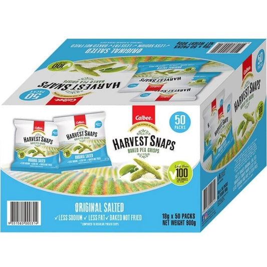 Calbee Harvest Snaps Baked Pea Crisps 50x 18g