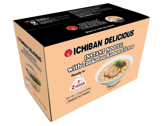 Ichiban Noodles Tonkotsu Pork 6x 185g