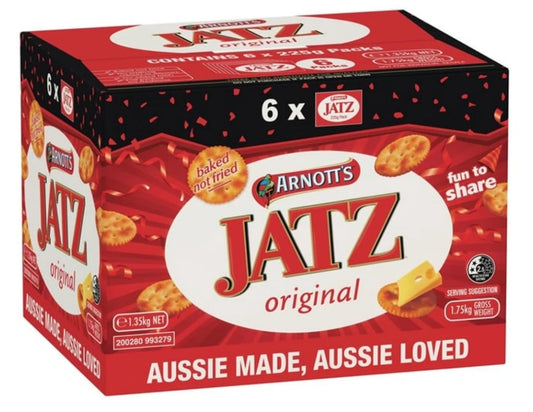Arnotts Jatz Crackers 6 x 225g