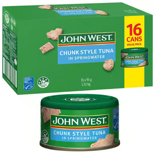 John West Tuna in Spring Water 16 x 95g