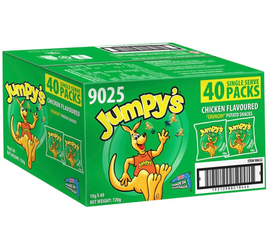 Jumpys Chicken flavoured potato snacks 40x 18g