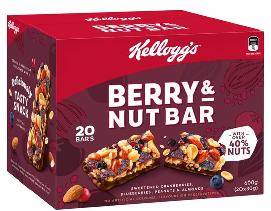 Kelloggs Berry & Nut Bar 20x 30g