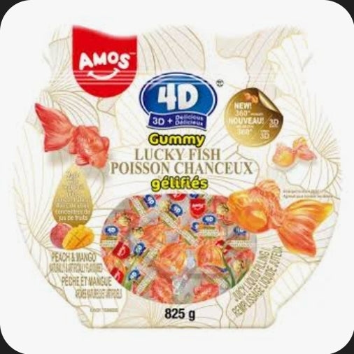 Amos 4D Gummy Fancy Fish 825g