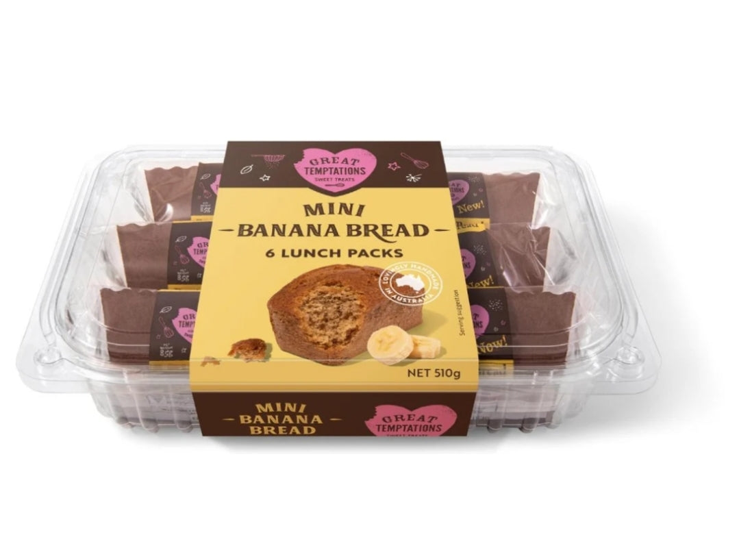 Great Temptations Mini Banana Bread 6x 85g
