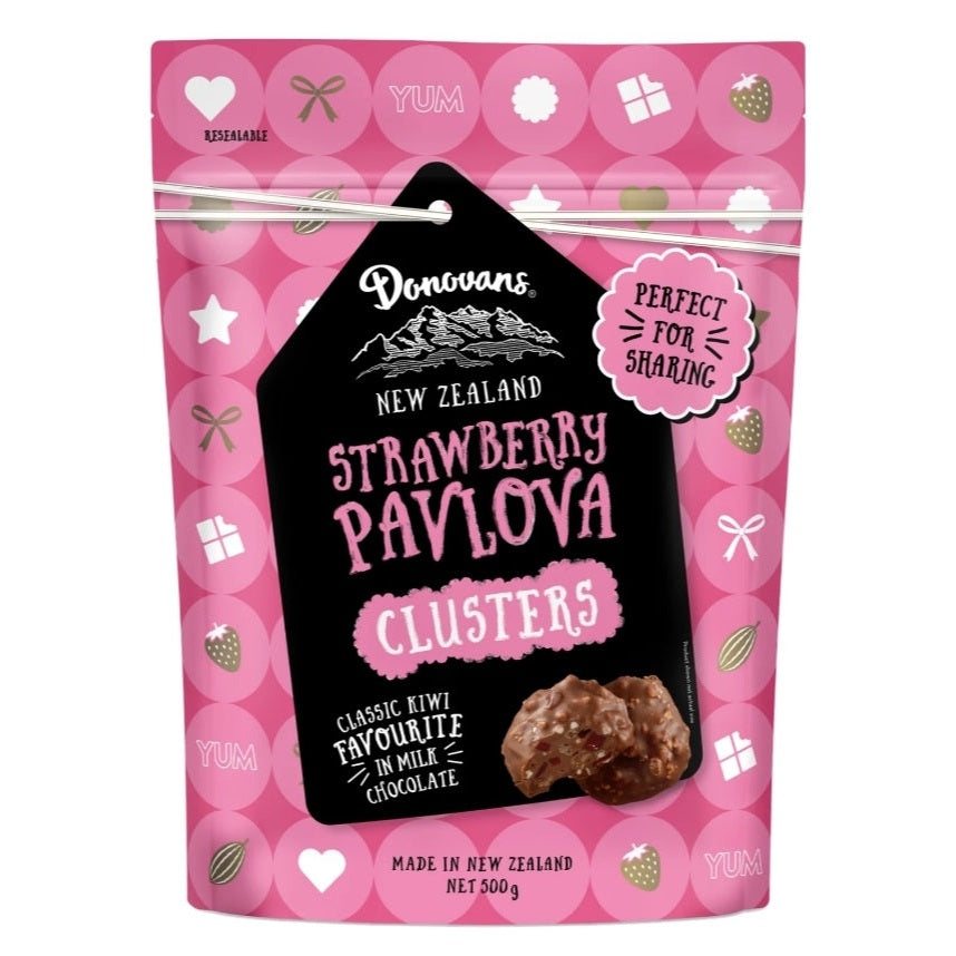 Donovans Strawberry Pavlova Clusters 500g