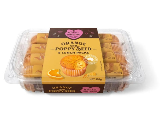 Great Temptations Orange & Poppyseed 8x 65g