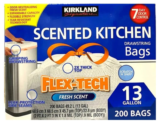 Kirkland Signature Scented Kitchen Bags 200x 49L