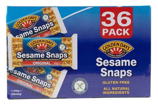Golden Days Sesame Snaps 36x 40g Pks