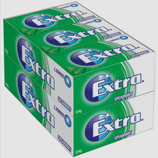 Wrigleys Extra Sugar Free Gum Spearmint 24×27g pack
