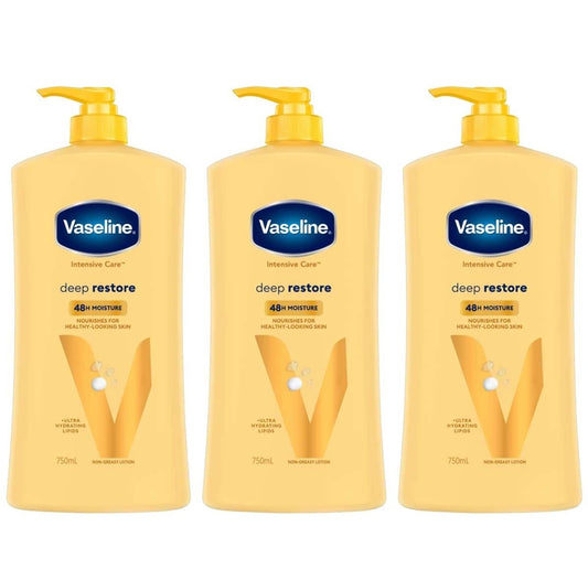Vaseline Deep Restore Lotion 3x 750ml