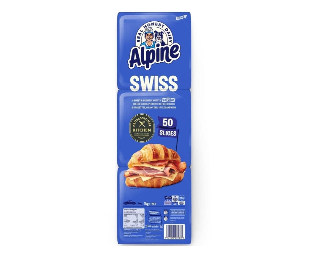 Alpine Swiss Cheese Slices 1Kg