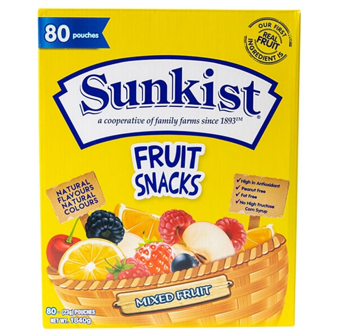 Sunkist Fruit Snacks 80 x 23g