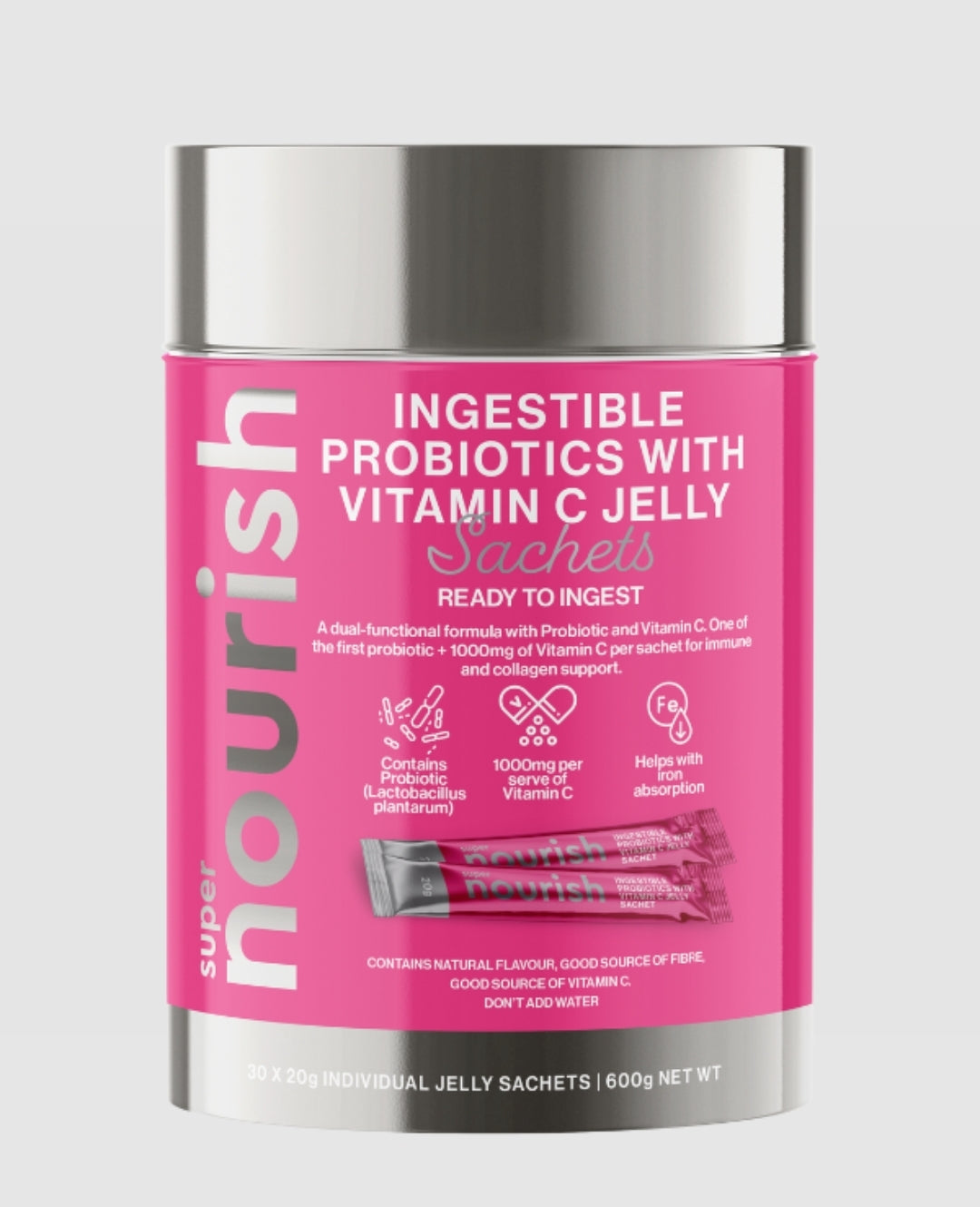 Nourish Probiotic & Vitamin C 30x 20g Jelly Sachets