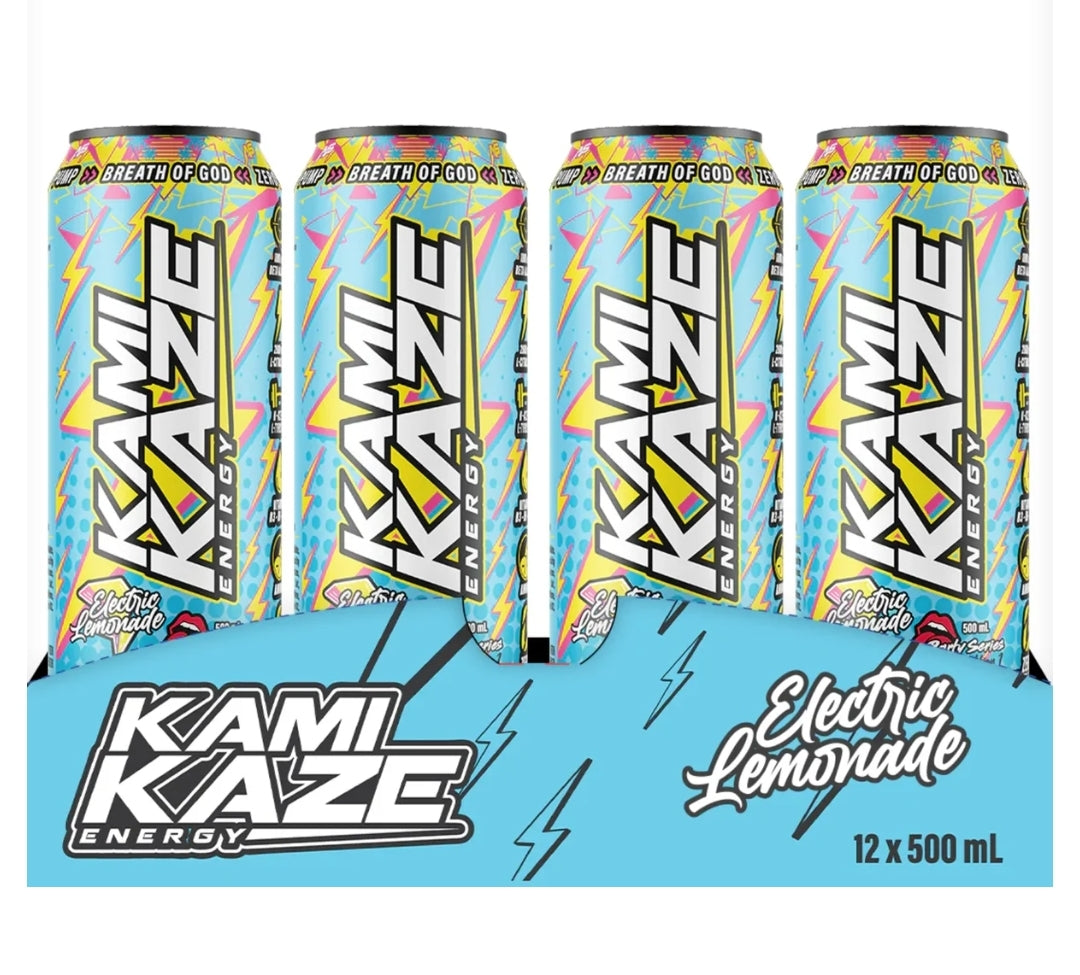 Kami Kaze Pre Workout Electric Lemonade 12x 500ml