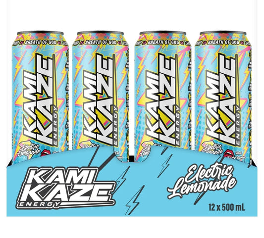 Kami Kaze Pre Workout Electric Lemonade 12x 500ml