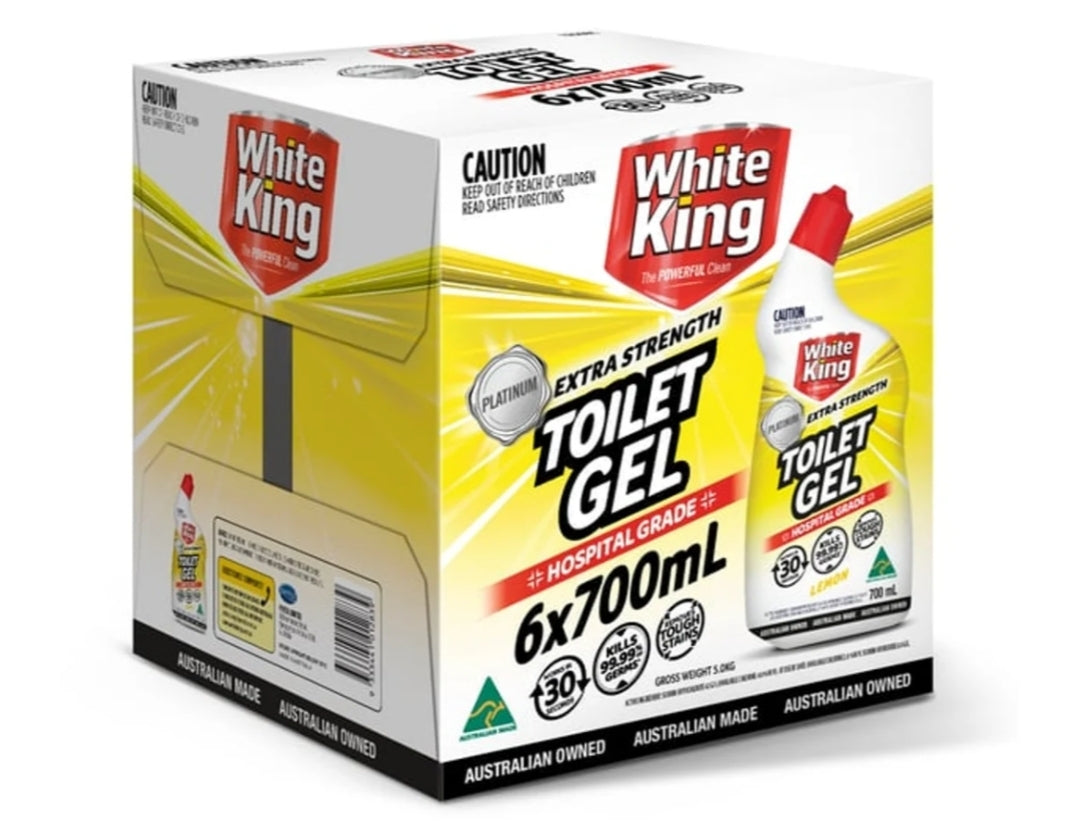 White King Extra Strength Toilet Gel 6x 700ml
