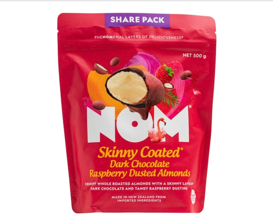 Non Skinny Almonds Chocolate / Raspberry Dusted 500g