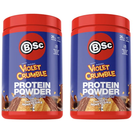 BSC X Violet Crumble Protein Powder 2x 700g