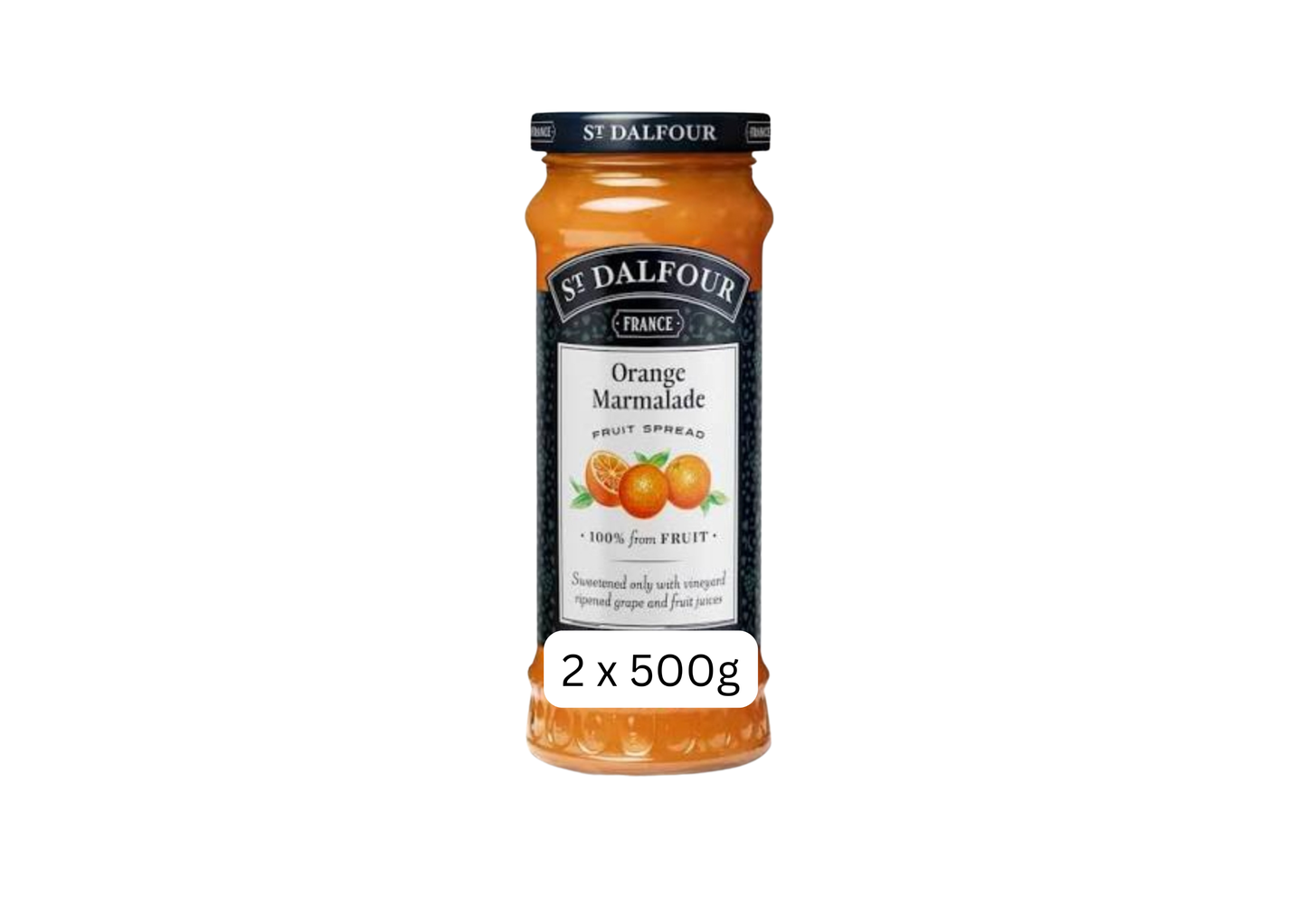 St Dalfour Orange Marmalade Jam 2x 500g Jars