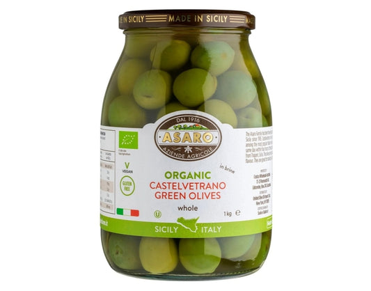 Asaro Farms Organic Green Olives 1Kg