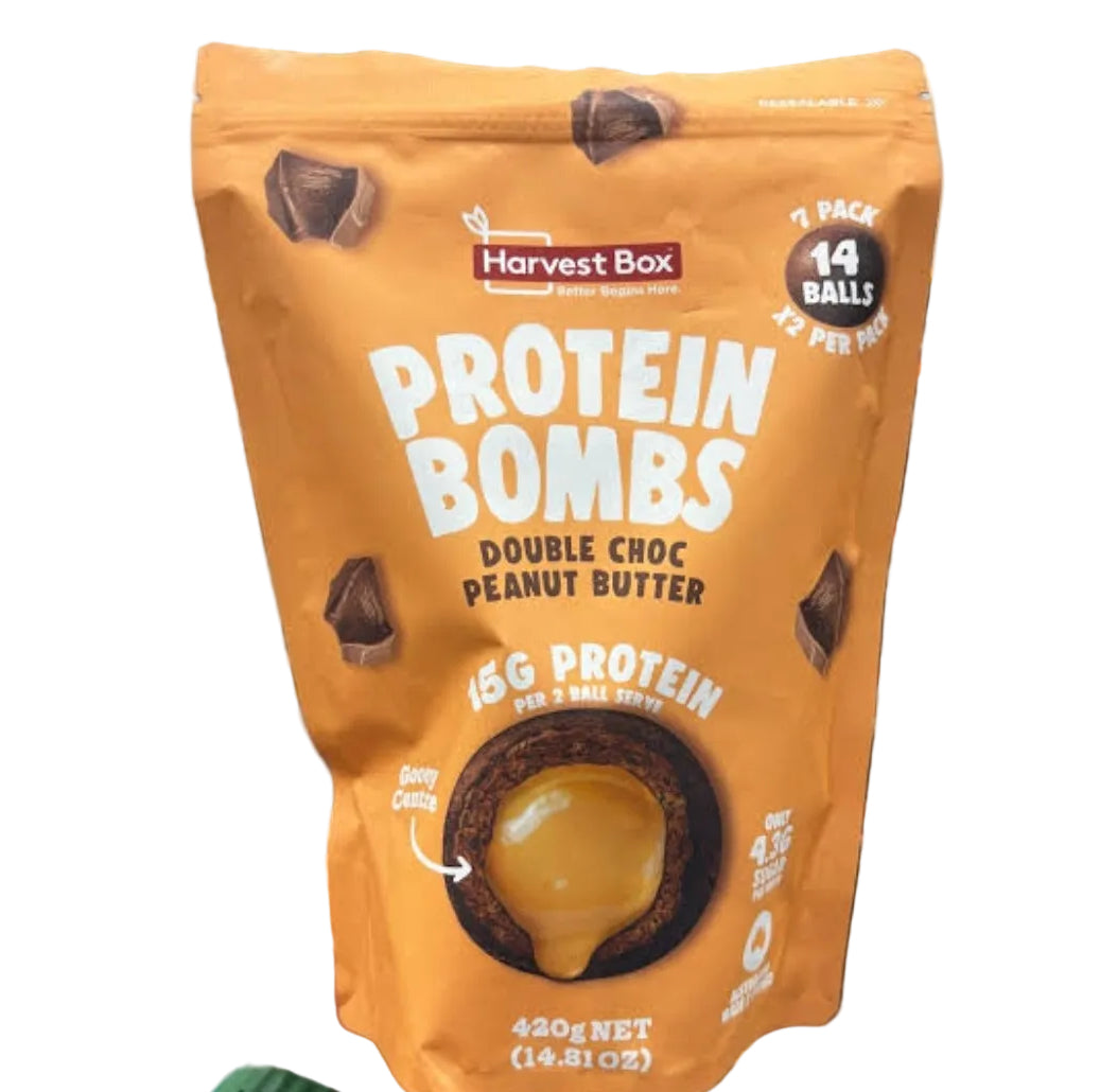 Harvest Box Peanut Butter Chocolate Fudge Protein Bombs 420g