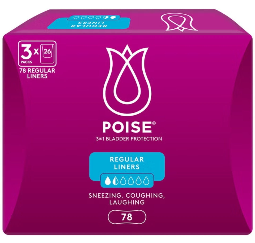 Poise Regular Liners 78Pk