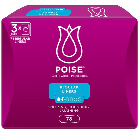 Poise Regular Liners 78Pk