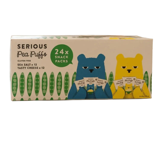 Serious Pea Puffs Sea salt & Cheese pea puffs 24x 15g