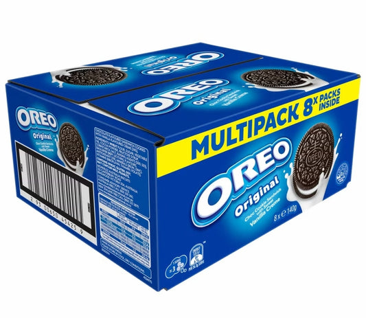 Oreo Original Choc Cookie with Vanilla Creme 8x 140g