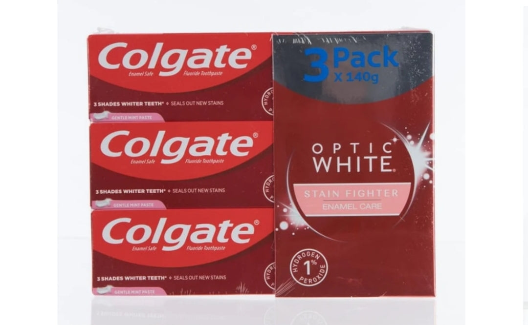 Colgate Optic White Enamel White Toothpaste 3x 140g