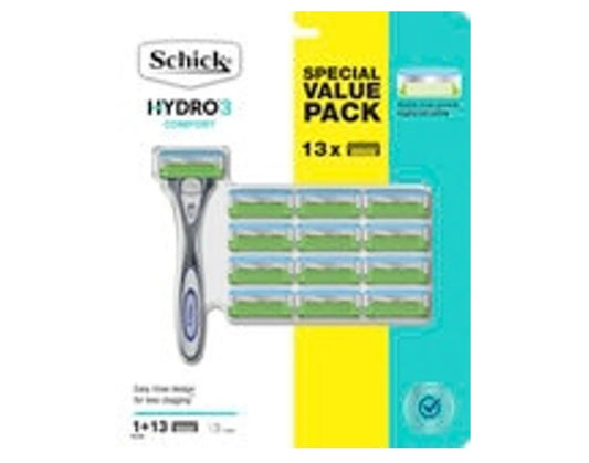 Schick Hydro Comfort Razor + 13 Cartridges