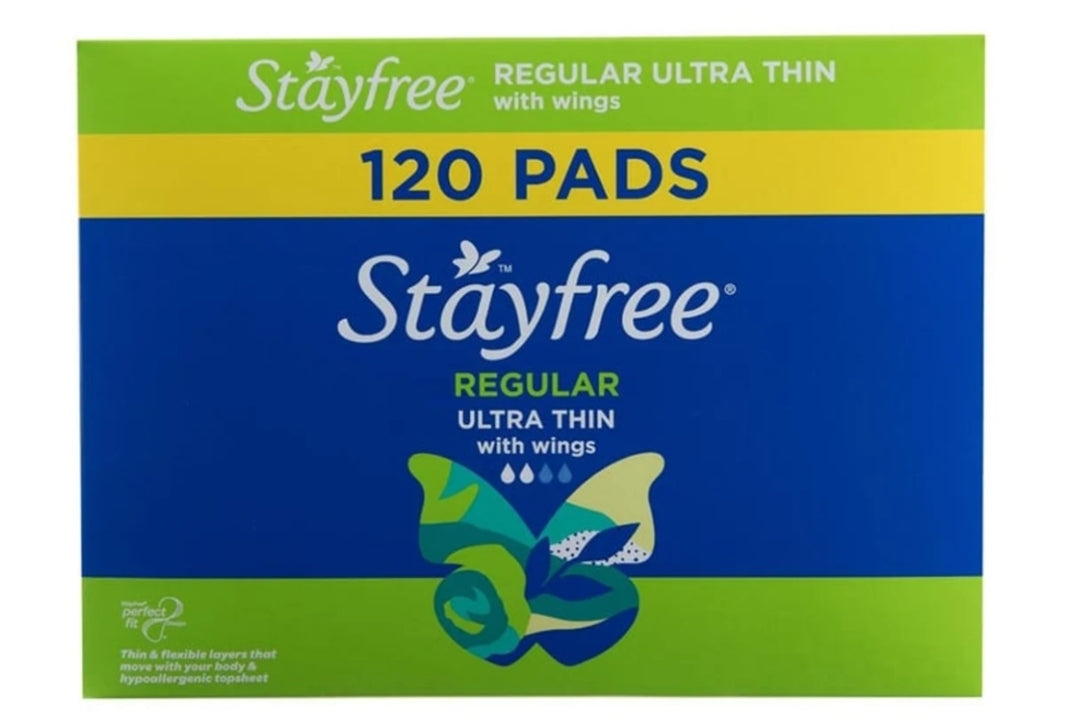 Stayfree Ultra Thin Regular Pads With Wings 120Pk