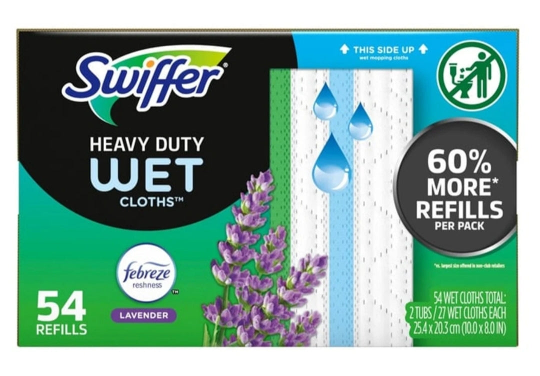 Swiffer Heavy Duty Wet Cloths 2x 27 Pack