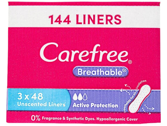 Carefree Breathable Liners 144 Pack