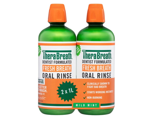 Therabreath Mild Mint Mouthwash 2x 1L