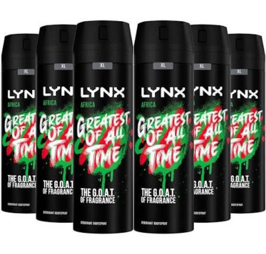 Lynx Body Spray Africa 6x 200ml
