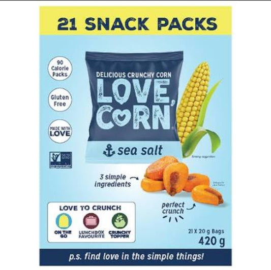 Love Corn Sea Salt 21x 20g Bags