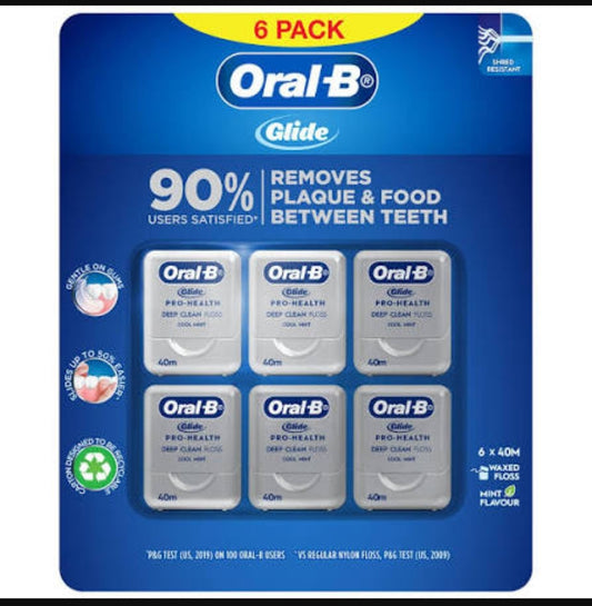Oral B Glide Deep Clean Floss Mint 6x 40m
