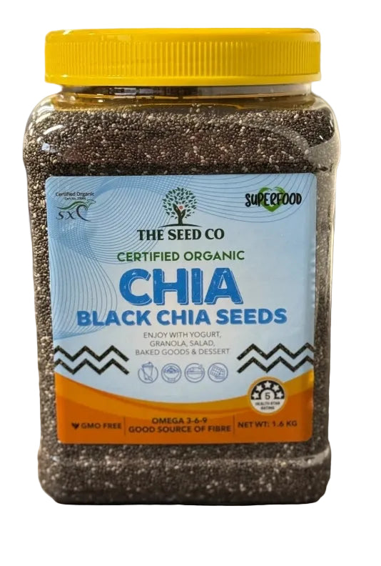 The Seed Co Certified Organic Black Chia Seeds 1.6Kg